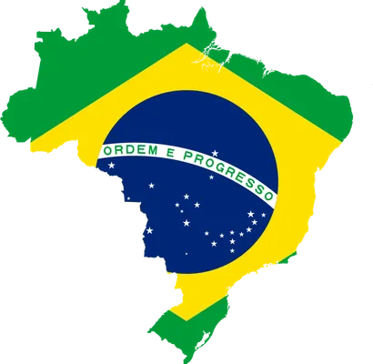 Mapa do Brasil representando atendimento nacional da Softplus
